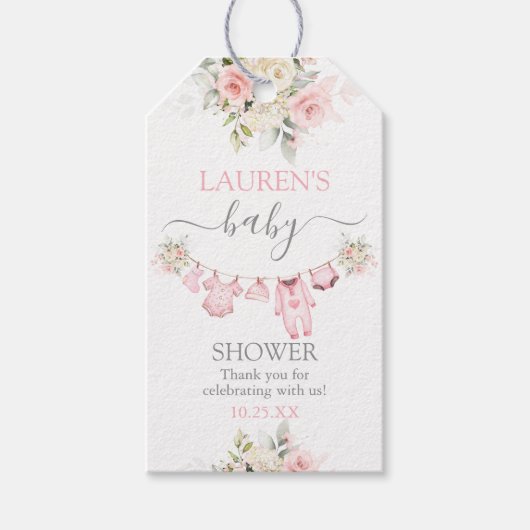 Meisje Baby Kleding Baby shower Gift Label Cadeaulabel (Voorkant)