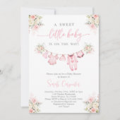 Meisje Baby Kleding Baby shower Kaart (Voorkant)