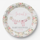 Meisje Baby Kleding Baby shower Papieren Bordje (Voorkant)