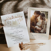 Meisje Baby Kleding Boho Neutral Tone Baby shower Kaart