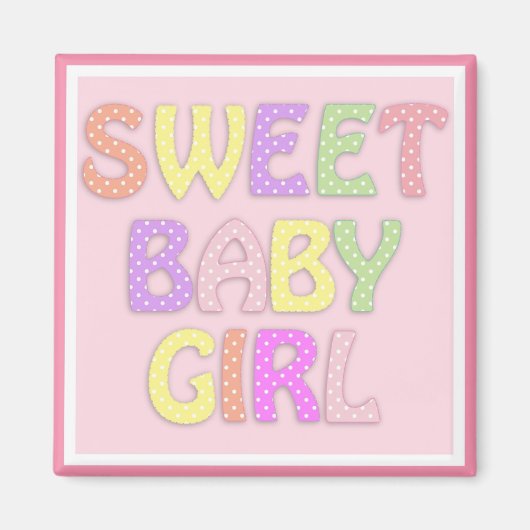 Meisje baby magneet (Voorkant)