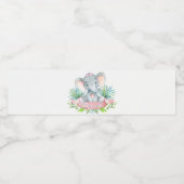 Meisje Baby Olifant Baby shower Waterfles Labels Etiket (Enkel label)