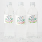 Meisje Baby Olifant Baby shower Waterfles Labels Waterfles Etiket (Flessen)