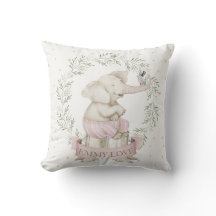 Meisje Baby Olifant Roze Groen Beige