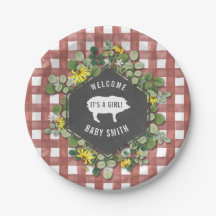 Meisje Baby Q Wildflower Gingham Baby shower
