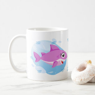 Meisje Baby Shark - Roze Koffiemok
