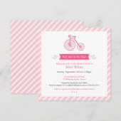 Meisje Baby shower Aankondiging Uitnodiging Kaart (Voorkant / Achterkant)