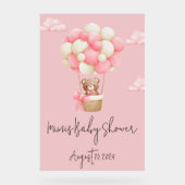 MEISJE BABY SHOWER ACRYL BORD (Voorkant)