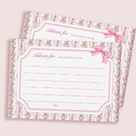 Meisje Baby shower advies voor de ouders te zijn