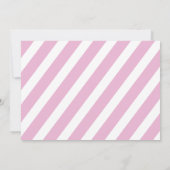 Meisje Baby shower Ahoy Bows Schattige Stripe Roze Kaart (Achterkant)