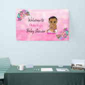 Meisje Baby shower Banner, Baby Meisje Pink Spandoek (Beurs)