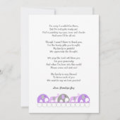 Meisje baby shower bedankbriefjes met gedicht bedankkaart (Voorkant)