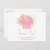 Meisje Baby Shower Bedankkaart Briefkaart (Voorkant / Achterkant)