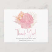 Meisje Baby Shower Bedankkaart Briefkaart (Voorkant)