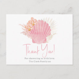 Meisje Baby Shower Bedankkaart Briefkaart