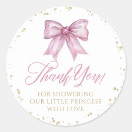 Meisje Baby shower Bedankt Sticker voor het Baby s