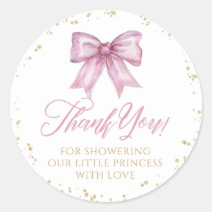 Meisje Baby shower Bedankt Sticker voor het Baby s