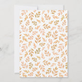 Meisje Baby shower Bloemenuitnodiging Kaart (Achterkant)