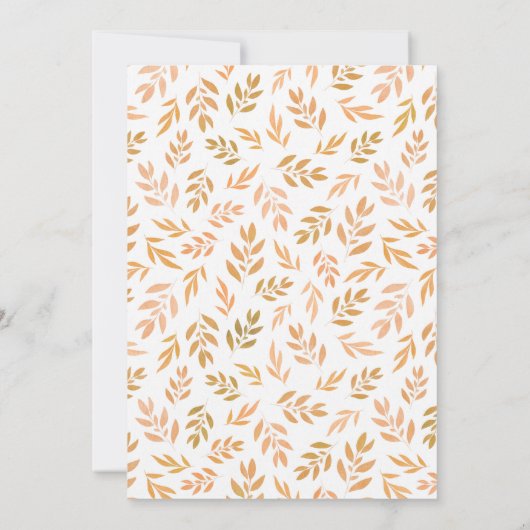 Meisje Baby shower Bloemenuitnodiging Kaart (Achterkant)