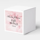 Meisje Baby shower Blush Pink Ribbon Coquette Bedankdoosjes (Voorkant Zijde)
