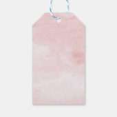 Meisje Baby shower Blush Pink Ribbon Coquette Cadeaulabel (Achterkant)