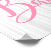 Meisje Baby Shower Bord Poster (Hoek)