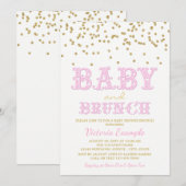 Meisje Baby shower Brunch Baby Douche Uitnodiginge Kaart (Voorkant / Achterkant)
