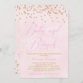 Meisje Baby shower Brunch Uitnodigingen (Voorkant / Achterkant)