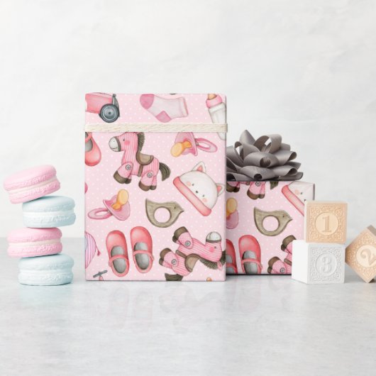 Meisje Baby Shower Cadeaupapier (Baby Shower)
