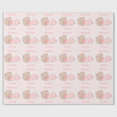 Meisje Baby Shower Cadeaupapier (Vlak)