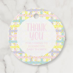 Meisje Baby shower Dank je Bedankjes Labels