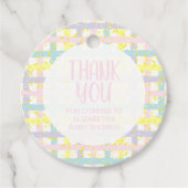 Meisje Baby shower Dank je Bedankjes Labels (Voorkant)