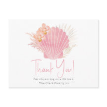 Meisje Baby Shower Dankkaart