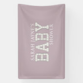 Meisje Baby shower Dusty Pink Custom Party Banner (Verticaal)