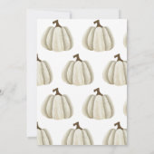 Meisje baby shower Een kleine pompoen is op weg Kaart (Achterkant)