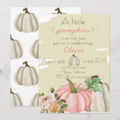 Meisje baby shower Een kleine pompoen is op weg Kaart (Voorkant / Achterkant)