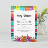 Meisje Baby shower Fiesta Uitnodiging (Staand voorkant)