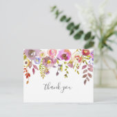 Meisje baby shower gedicht bedankt briefkaart (Staand voorkant)