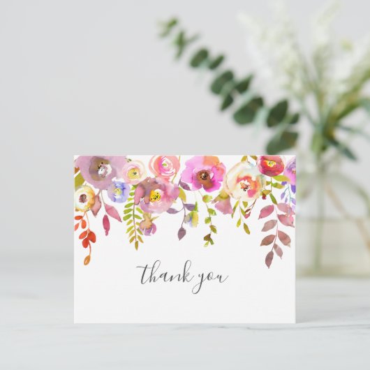 Meisje baby shower gedicht bedankt briefkaart (Staand voorkant)