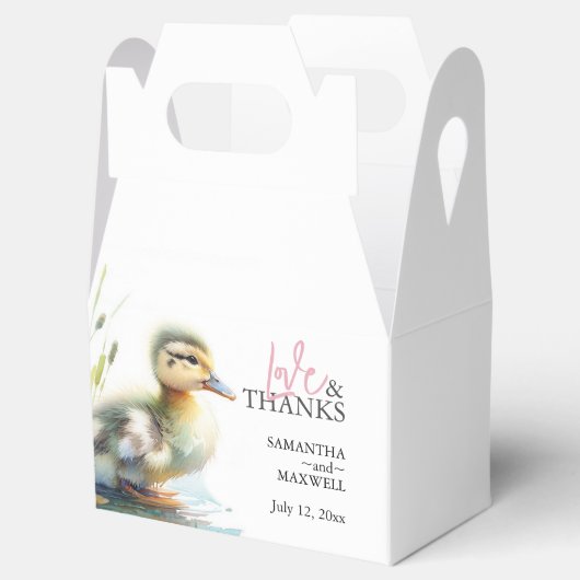 Meisje Baby shower gunst Boxen Mallard Ducks Bedankdoosjes (Geopend)
