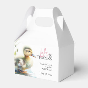 Meisje Baby shower gunst Boxen Mallard Ducks Bedankdoosjes