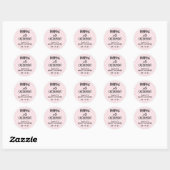Meisje Baby shower gunst Stickers, Ronde Sticker (Vel)