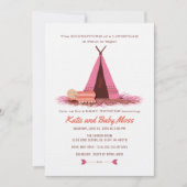 Meisje Baby shower Invitation {Boho Chic} Kaart (Voorkant)