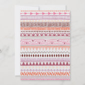 Meisje Baby shower Invitation {Boho Chic} Kaart (Achterkant)