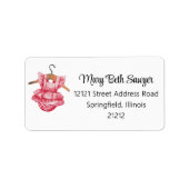 Meisje Baby shower  Jurk Adres Etiket (Voorkant)