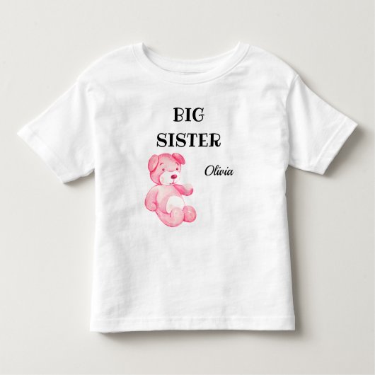 Meisje Baby shower Kleding Schattige Grote Zus 2T  Kinder Shirts (Voorkant)