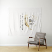 Meisje Baby shower natuurlijke goud abstracte wate Wandkleed (In Situ (horizontaal))