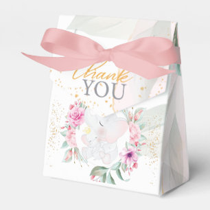 Meisje baby shower Olifant Elegant Bedankdoosjes