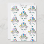 Meisje Baby Shower Oude Luchtballon Uitnodiging (Achterkant)
