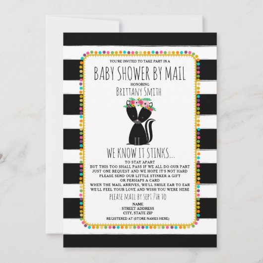 Meisje Baby shower per post sociale vervormingskun Kaart (Voorkant)